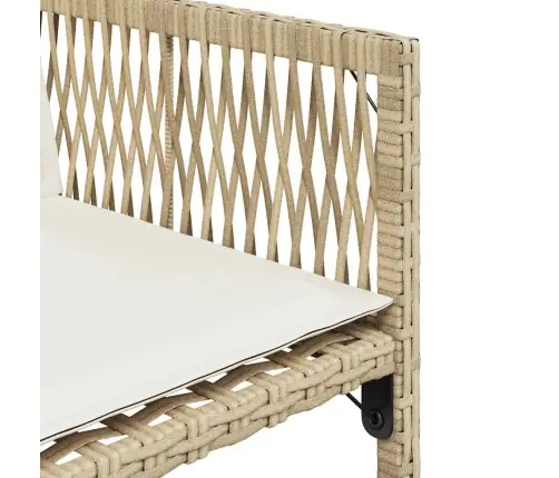 Dārza Krēsli Ar Matračiem, 4 Gab., Bēša Pe Rotangpalma Vidaxl