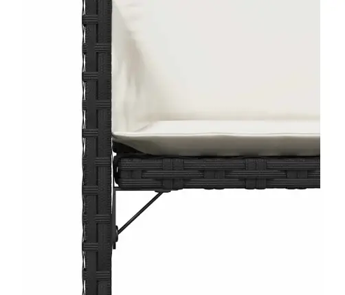 Sodo Kėdės Su Pagalvėlėmis, 4Vnt., Juodos Spalvos, Poliratanas Sodo Kėdės Su Pagalvėlėmis, 4Vnt., Juodos Spalvos, Poliratanas