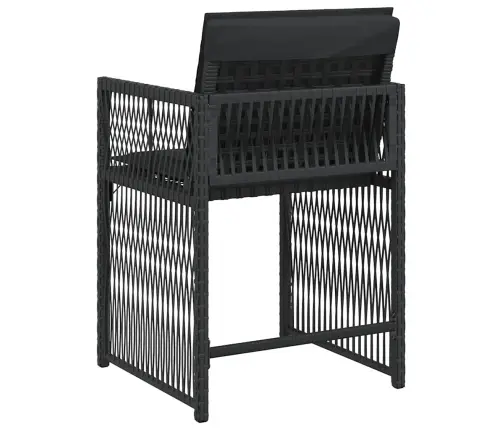 Dārza Krēsli, 4 Gab., Ar Matračiem, Pe Rotangpalma, Melni Vidaxl Dārza Krēsli, 4 Gab., Ar Matračiem, Pe Rotangpalma, Melni Vidaxl