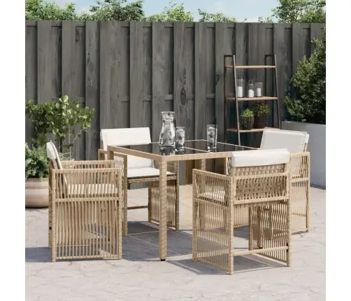 Dārza Krēsli Ar Matračiem, 4 Gab., Bēša Pe Rotangpalma Vidaxl Dārza Krēsli Ar Matračiem, 4 Gab., Bēša Pe Rotangpalma Vidaxl