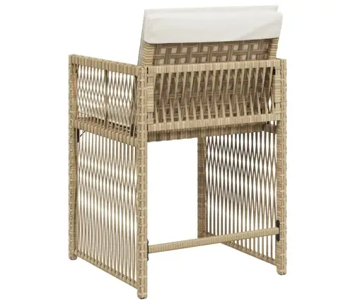 Dārza Krēsli Ar Matračiem, 4 Gab., Bēša Pe Rotangpalma Vidaxl Dārza Krēsli Ar Matračiem, 4 Gab., Bēša Pe Rotangpalma Vidaxl