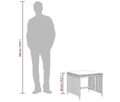 Aiatoolid Koos Istmepatjadega 4 Tk, Pruun, Polürotang