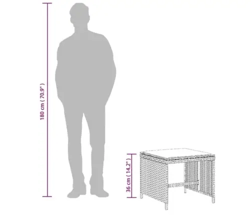 Dārza Soli Ar Matračiem, 4 Gab., Bēši, 41X41X36 Cm, Pe Vidaxl