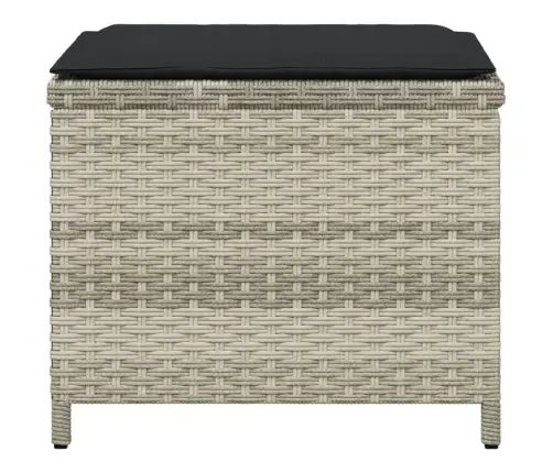 Dārza Soli Ar Matračiem, 4 Gab., Gaiši Pelēki, 41X41X36 Cm, Pe Vidaxl