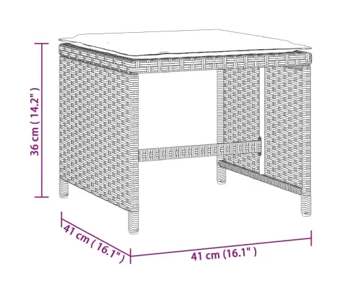 Dārza Soli Ar Matračiem, 4 Gab., Gaiši Pelēki, 41X41X36 Cm, Pe Vidaxl