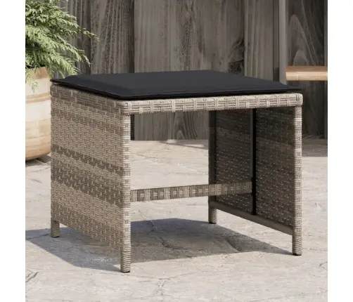 Dārza Soli Ar Matračiem, 4 Gab., Gaiši Pelēki, 41X41X36 Cm, Pe Vidaxl