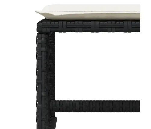 Dārza Soli Ar Matračiem, 4 Gab., Melni, 41X41X36 Cm, Pe Vidaxl