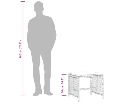 Taburetės Su Pagalvėmis, 4Vnt., Juodos, 41X41X36cm Poliratanas