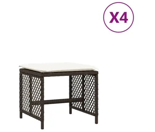 Aiatoolid Koos Istmepatjadega 4 Tk, Pruun, Polürotang