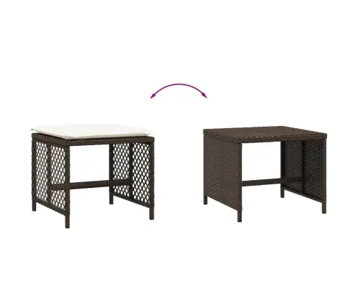 Aiatoolid Koos Istmepatjadega 4 Tk, Pruun, Polürotang