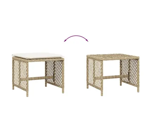 Aiatoolid Koos Istmepatjadega 4 Tk, Beež, Polürotang