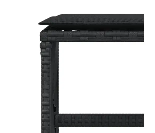 Dārza Soli Ar Matračiem, 4 Gab., Melni, 41X41X36 Cm, Pe Vidaxl