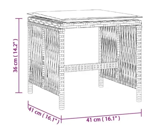 Dārza Soli Ar Matračiem, 4 Gab., Melni, 41X41X36 Cm, Pe Vidaxl