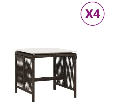 Aiatoolid Koos Istmepatjadega 4 Tk, Pruun, Polürotang