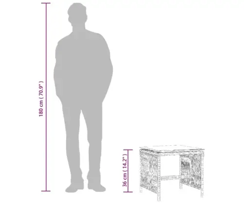 Dārza Soli Ar Matračiem, 4 Gab., Bēši, 41X41X36 Cm, Pe Vidaxl