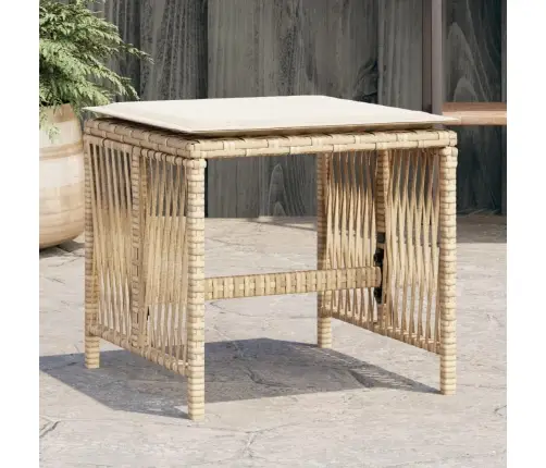 Dārza Soli Ar Matračiem, 4 Gab., Bēši, 41X41X36 Cm, Pe Vidaxl