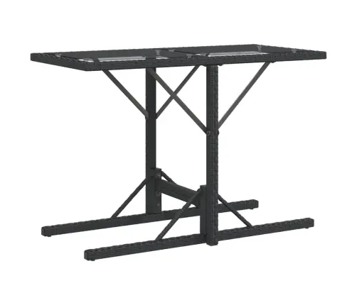 3-Daļīgs Bistro Mēbeļu Komplekts, Matrači, Melna Pe Rotangpalma Vidaxl