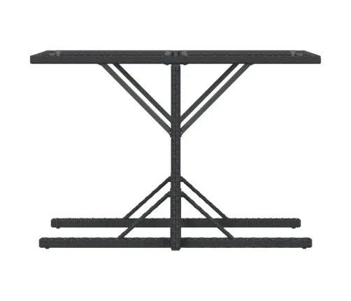 3-Daļīgs Bistro Mēbeļu Komplekts, Matrači, Melna Pe Rotangpalma Vidaxl