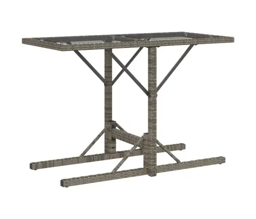 3-Daļīgs Bistro Mēbeļu Komplekts, Matrači,Pelēka Pe Rotangpalma Vidaxl