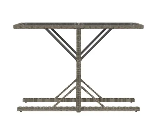 3-Daļīgs Bistro Mēbeļu Komplekts, Matrači,Pelēka Pe Rotangpalma Vidaxl