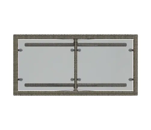 3-Daļīgs Bistro Mēbeļu Komplekts, Matrači,Pelēka Pe Rotangpalma Vidaxl