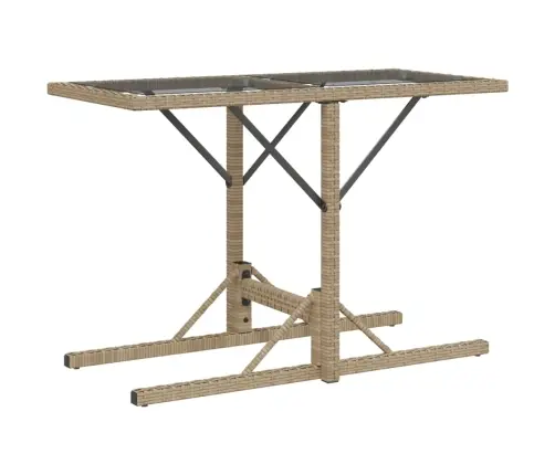 3-Daļīgs Bistro Mēbeļu Komplekts, Matrači, Bēša Pe Rotangpalma Vidaxl