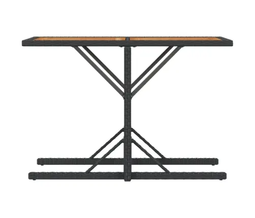 3-Daļīgs Bistro Mēbeļu Komplekts, Matrači, Melna Pe Rotangpalma Vidaxl