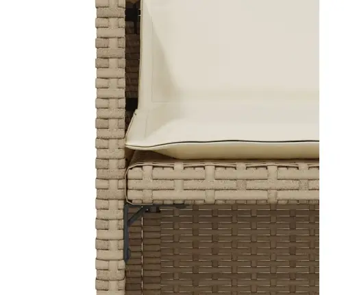 3-Osaline Bistrookomplekt Patjadega, Beež, Polürotang