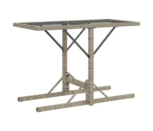 3-Daļīgs Bistro Mēbeļu Komplekts, Matrači,Pelēka Pe Rotangpalma Vidaxl