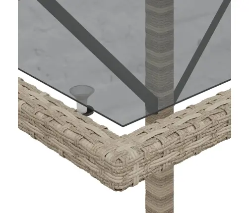 3-Daļīgs Bistro Mēbeļu Komplekts, Matrači,Pelēka Pe Rotangpalma Vidaxl