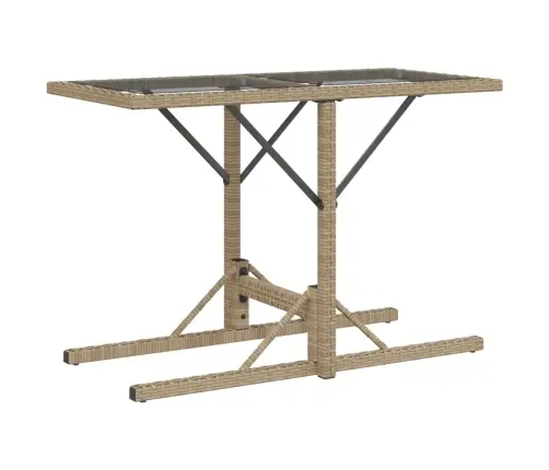 3-Daļīgs Bistro Mēbeļu Komplekts, Matrači, Bēša Pe Rotangpalma Vidaxl