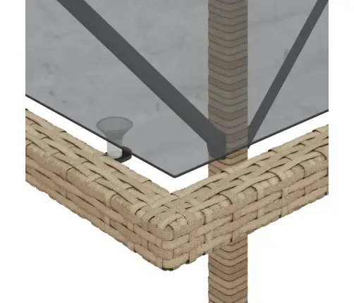 3-Daļīgs Bistro Mēbeļu Komplekts, Matrači, Bēša Pe Rotangpalma Vidaxl