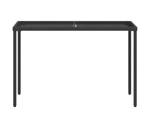 Aialaud Klaasplaadiga, Must, 115X54X74 cm Polürotang