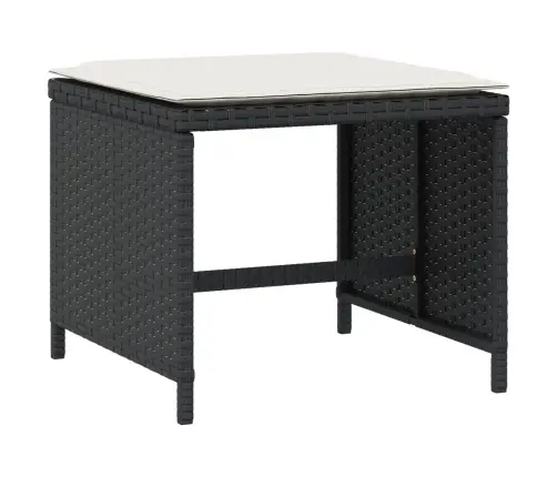 5-Osaline Aiamööbli Komplekt Patjadega, Must, Polürotang