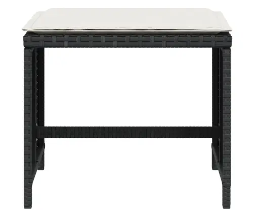 5-Osaline Aiamööbli Komplekt Patjadega, Must, Polürotang