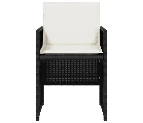 5-Osaline Aiamööbli Komplekt Patjadega, Must, Polürotang