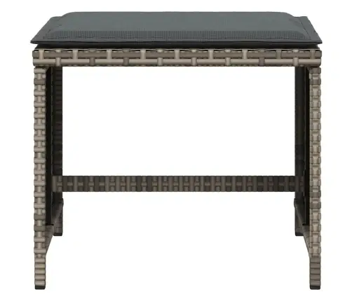 5-Daļīgs Dārza Mēbeļu Komplekts, Matrači, Pelēka Pe Rotangpalma Vidaxl