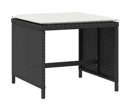 Sodo Komplektas Su Pagalvėlėmis, 5 Dalių, Juodas, Poliratanas