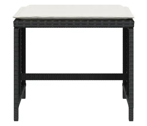 Sodo Komplektas Su Pagalvėlėmis, 5 Dalių, Juodas, Poliratanas