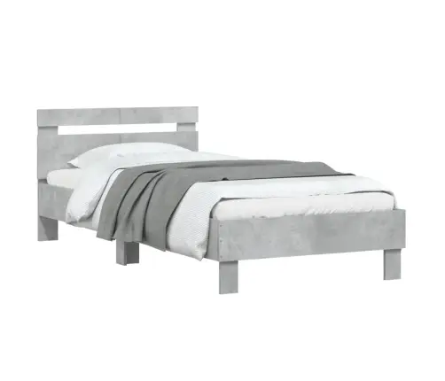 Voodiraam Peatsiga, Betoonhall, 100X 200 cm Tehispuit