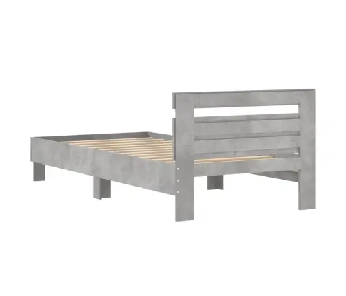 Voodiraam Peatsiga, Betoonhall, 100X 200 cm Tehispuit