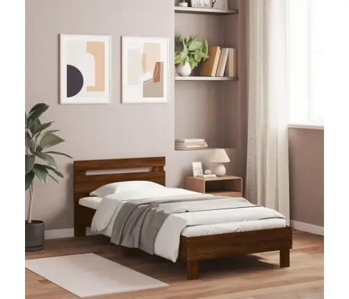 Lovos Rėmas Su Galvūgaliu/Be Čiužinio, Ruda, 100X200Cm