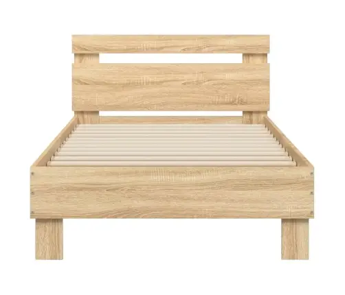 Voodiraam Peatsiga, Sonoma Tamm, 90 X 200 cm Tehispuit