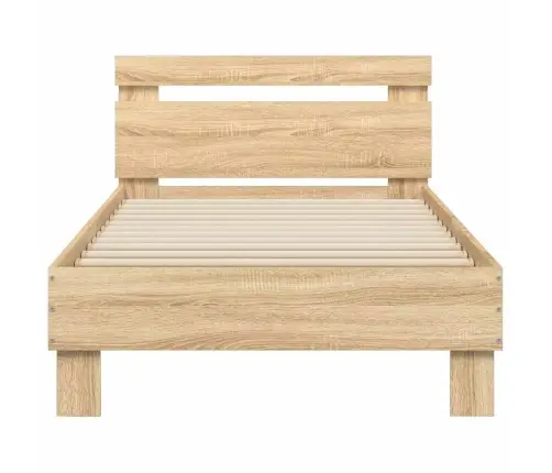 Gultas Rāmis Ar Galvgali, Ozolkoka Krāsā, 75X190 Cm Vidaxl