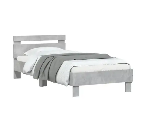 Voodiraam Peatsiga, Betoonhall, 75X190 cm Tehispuit