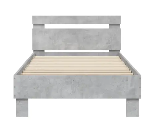 Voodiraam Peatsiga, Betoonhall, 75X190 cm Tehispuit