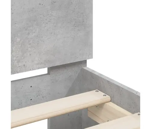 Voodiraam Peatsiga, Betoonhall, 75X190 cm Tehispuit