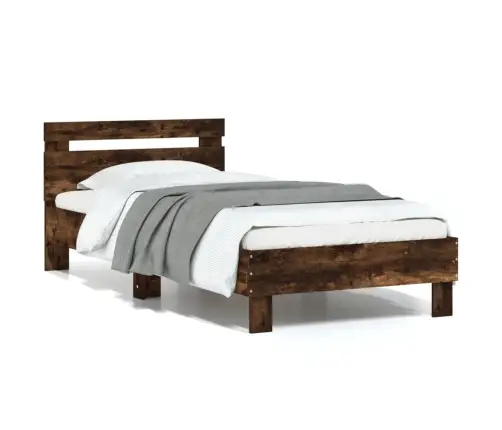 Gulta Bez Matrača, Ar Galvgali, Ozola Krāsa, 75X190 Cm Vidaxl