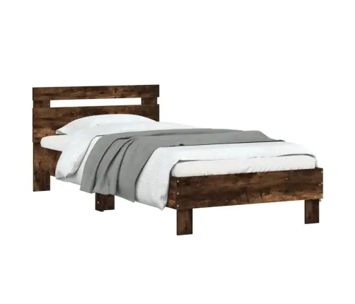 Gulta Bez Matrača, Ar Galvgali, Ozola Krāsa, 75X190 Cm Vidaxl