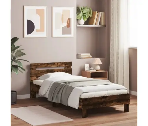 Gulta Bez Matrača, Ar Galvgali, Ozola Krāsa, 75X190 Cm Vidaxl